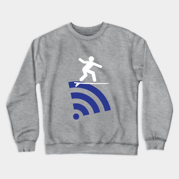 Surfing the web Crewneck Sweatshirt by viktorhertz